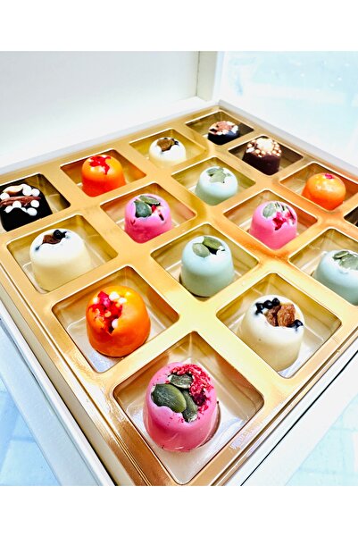 amorartısanchocolate Premium Hediyelik 16’lı Spesiyal Çikolata Kutusu – 6 Far...