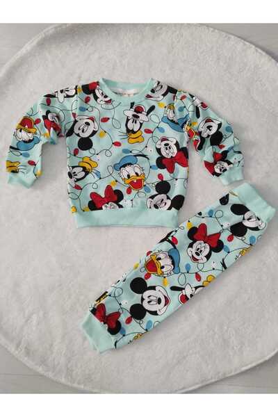 Store Mint Daisy Girls' Tracksuit Set Pajamas