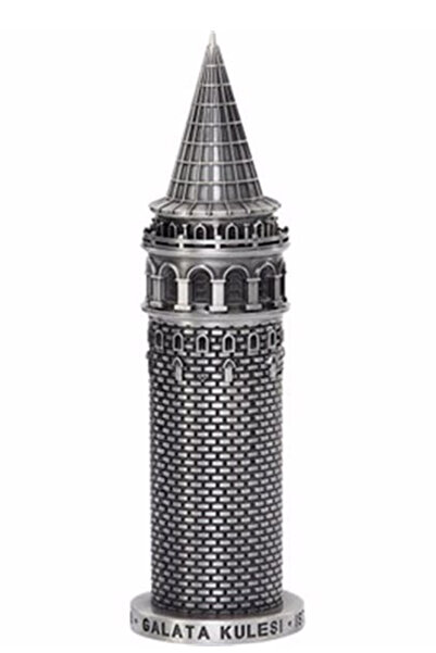 CİYU TİCARET Metal Galata Kulesi Dekoratif Hediyelik Galata Kulesi Metal Biblo