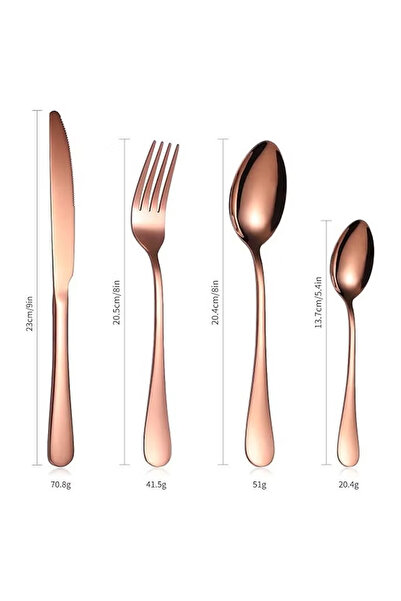 NKX 24-Piece Stainless Steel Cutlery Set, Mirror Finish