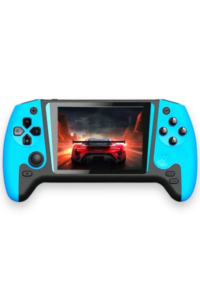 OEM Q21 retro portable console with large color screen and multiple games, blue color, 17x10x6cm