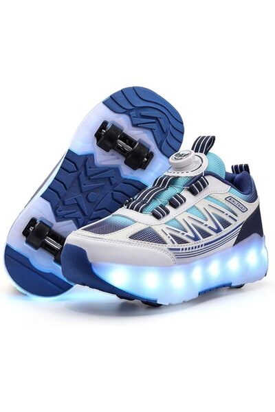GENERAL Kids Roller Skates Shoes, 4 Wheels Roller Shoes, Roller Skates Sneake...
