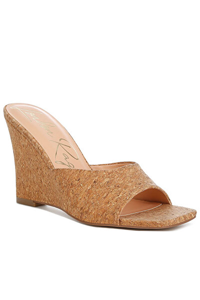 london Rag Women Cork Wedge Sandals in Natural