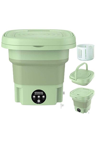 Generic Folding Washing Machine Portable, 6.5L Mini Foldable for Apartment, Camping (Multicolour)