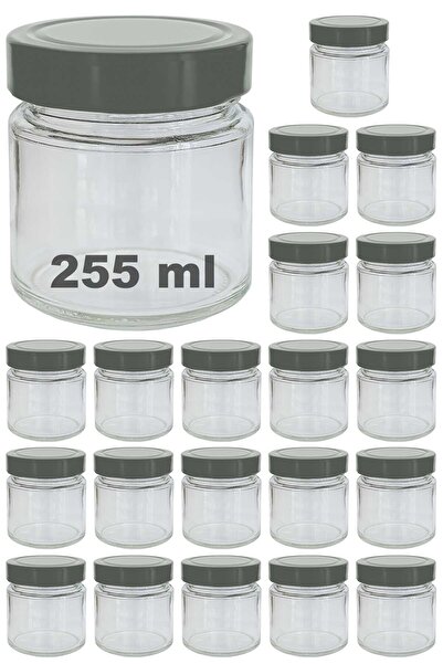Afracam 255 ml Jar with Silver Deep Lid 255 Cc Transparent Jam, Marmalade Gla...