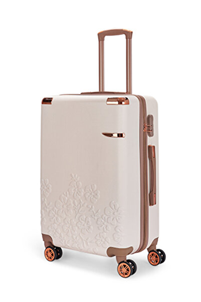 LİMRA A travel bag set consisting of 5 luggage bags of various sizes, made of strong and durable material with a floral design.