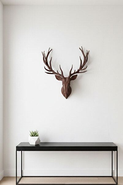 Figurova Geyik Başı Dekoratif Duvar Süsü - Modern Minimalist Duvar Dekoru