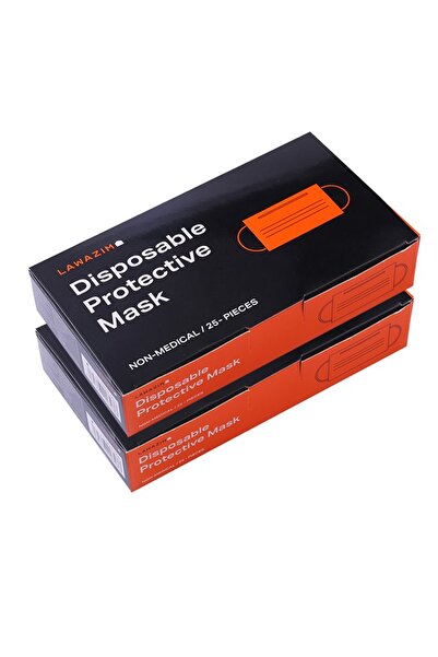 Lawazim Disposable Face Mask 2x25pcs Blue - Breathable Non-Medical Daily Protection