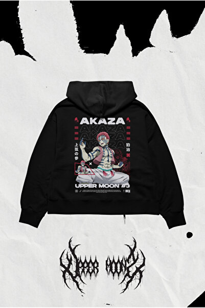 Brutal Dept. هودي Demon Slayer، Akaza قصة فضفاضة، للجنسين