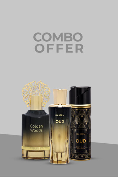 Naseem Special Combo(Oud EDP- 80ml, Golden Woods EDP-55ml, Oud Body Spray-200ml)|Pack of 3| for Men&Women
