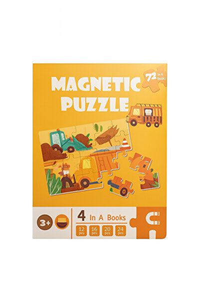 OEM Carte magnetică cu puzzle-uri – 4 puzzle-uri (12, 16, 20, 24 piese), 72 d...