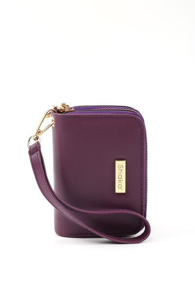 SHAKA Mor Shk266 Faux Leather 9 Compartment Wallet with Zipper Closure, Card Holder and Coin Compartment