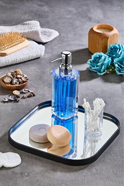 Metpoint Square Mirrored Black 24X24 Serving Tray for Coffee and Tea (Multi-Purpose)