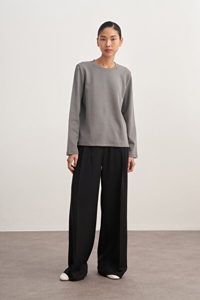 EBU Prive Γυναικείο Μακρυμάνικο Φορμάκι Καπνιστό