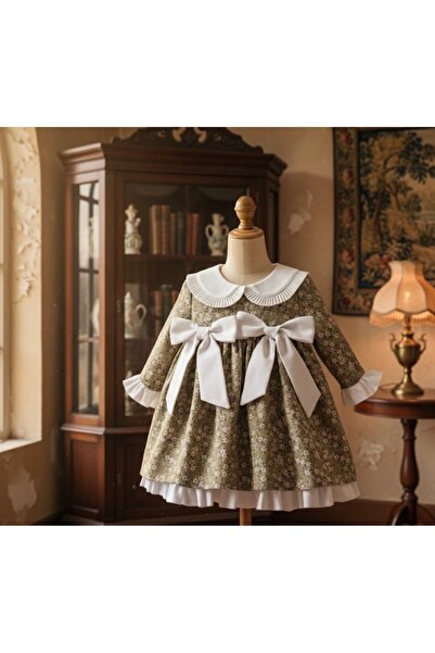 Tinypeople Girls' Floral Dress Children's Holiday Dress Vintage Children's Dress Bow Dress