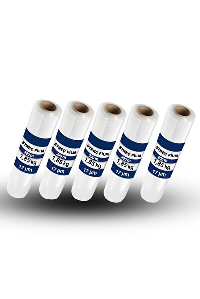 Huzur Elektrik فيلم تغليف شفاف محمول باليد 5 قطع 17 ميكرون 200 متر