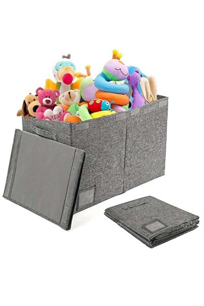 Arabest Collapsible Sturdy Toy Storage Organizer, Large Toy Box Chest with Lid, for Blanket, Toys, Playroom