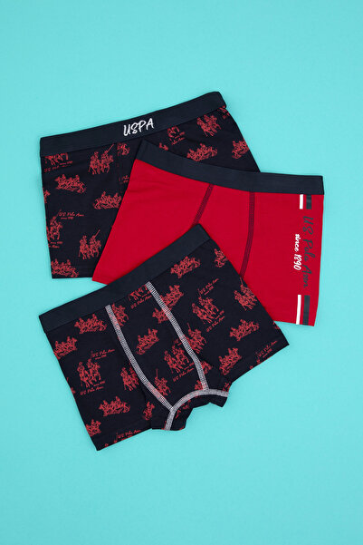 U.S. Polo Assn. Erkek Çocuk 3'lü Boxer Takım 50319393-VR033