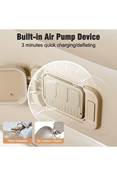 Generic Air Mattress with Built-in Pump - Single Inflatable Mattress for Camping, Home & Travel