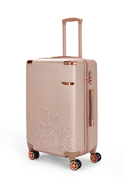 LİMRA A travel bag set consisting of 5 luggage bags of various sizes, made of strong and durable material with a floral design.