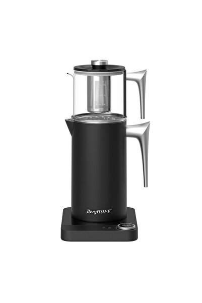 Berghoff Gem 1.7 Liter Black Silver Handle Tea Maker