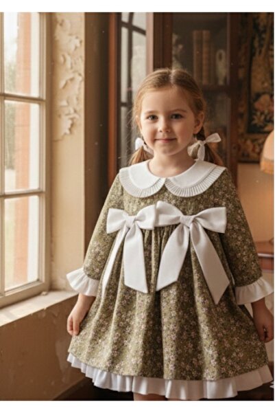 Tinypeople Girls' Floral Dress Children's Holiday Dress Vintage Children's Dress Bow Dress