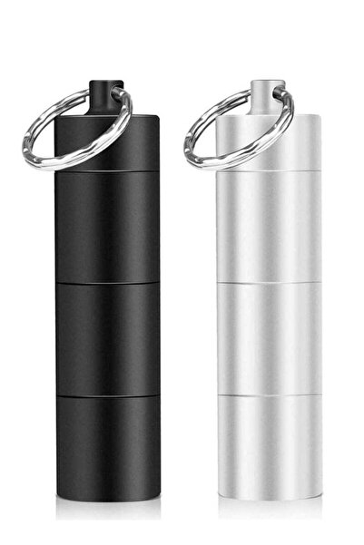 Arabest حافظات حبوب محمولة بجيب معدني لحفظ الأدوية والمكملات الغذائية والفيتا...