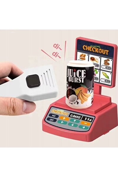 Matadi Purple supermarket play set with shopping cart and 44 accessories, scanner with light and sounds