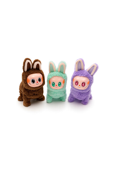 OEM Set de 6 jucării interactive Labubu, 19x12 cm – Merge și cântă, pluș moal...