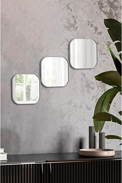 Metpoint Square Mirrored Silver 24X24 Serving Tray for Coffee and Tea (Multi-Purpose)