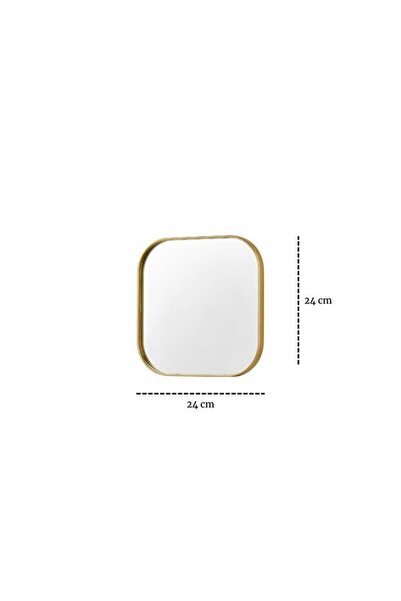 Metpoint Square Mirrored Gold 24X24 Serving Tray for Coffee and Tea (Multi-Purpose)
