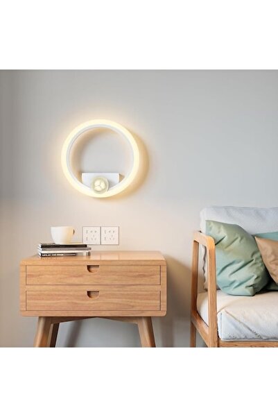 Ruyi LED Wall Lamp, 12W, Round 23x23x6 cm, Adjustable 2700–6500K, Acrylic, White