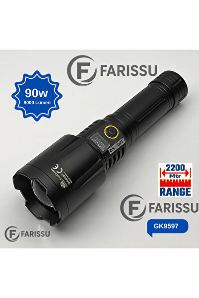 farissu Gold Kama GK9597 90W Profesyonel Avcı Feneri - 2200M Menzil & Powerba...