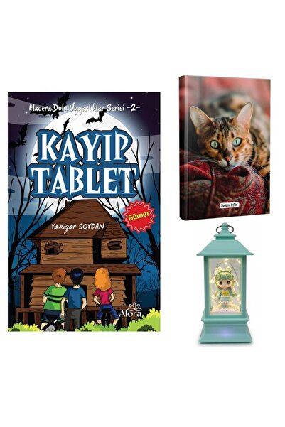 Halk Kitabevi تابلت مفقود - دفتر تخطيط القط المبهرة وكرة الثلج المضيئة على شك...