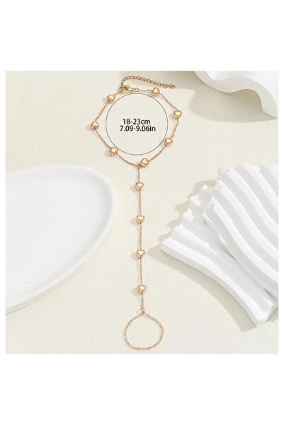 Shiklik ساعة نسائية أنيقة بتصميم قلب مع سلسلة وتفاصيل مفصلة