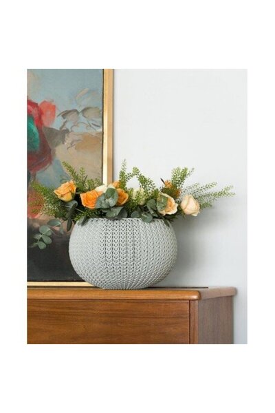 Keter Cozies M Cloudy plant pot, grey, 9.4 L