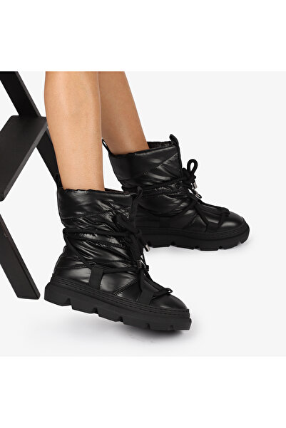 ANGEL BLUE Ghete DAMA din Material Fas IMBLANITE moderne cu talpă groasă si Aderenta de 5cm CRL1266 Negru