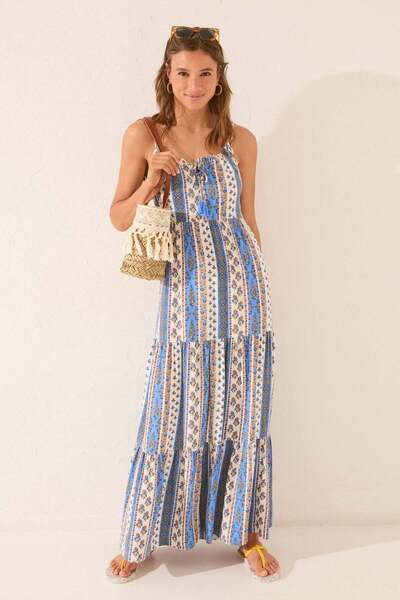 Women'secret Multicoloured Viscose Border Dress