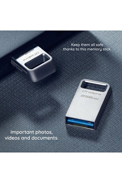 Kingston USB Stick 128GB – USB 3.2, Ultra Compact Design, Metal Case, Micro G2, Silver