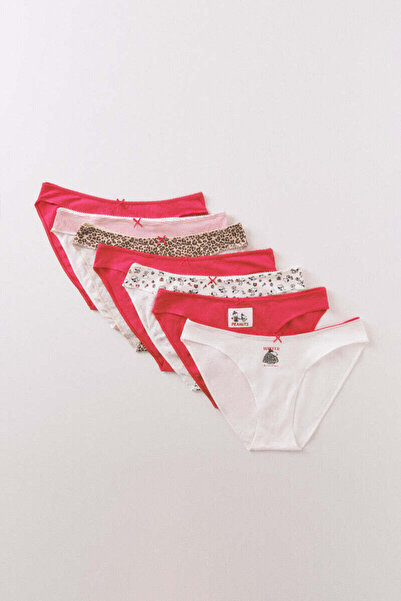 Women'secret Pack of 7 classic red cotton Snoopy panties