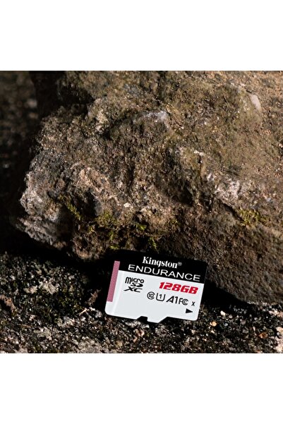 Kingston MicroSD Card 128GB – Endurance, Class 10 UHS-I U1, A1 for Android, Wear-Resistant, SDCE, Black/White