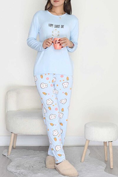 Tatty Underwear Patterned Milan Fabric Pajama Set