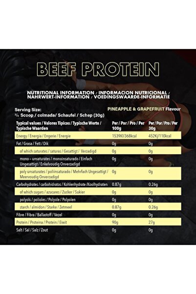 NXT Nutrition Beef Protein Isolate Powder - 1.8kg (Pineapple Grapefruit)