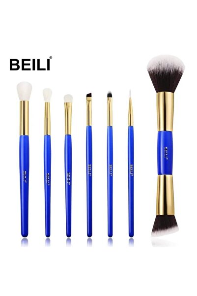 BEILI Blue Make-up Brush Set - 7 Pieces