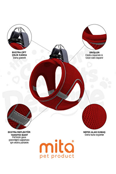 Mita Set of 12 Air Mesh 2XS Chest Straps Red