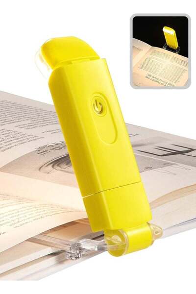 Arabest (Yellow) Rechargeable Book Light, Warm White, Brightness Adjustable for Eye-Protection
