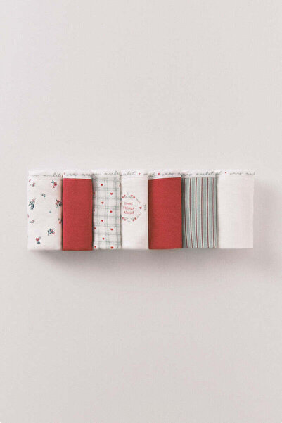 Women'secret Pack of 7 classic cotton panties with Christmas print