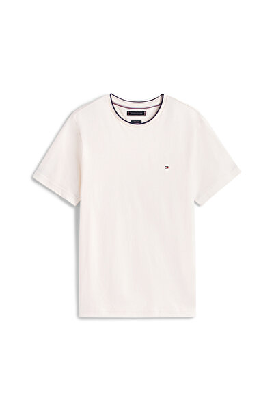 Tommy Hilfiger Men Pink Tipped Crew Neck T-Shirt