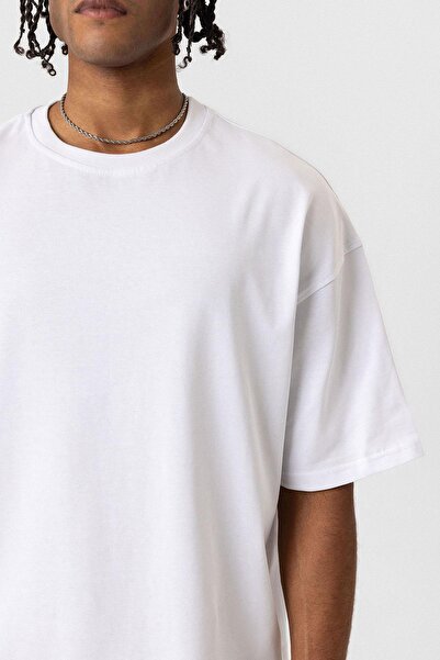 VAMOSCLO Basic Oversized crew neck t-shirt ecru