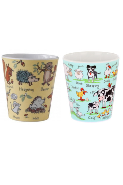 Tyrrell Katz 2-Piece Melamine Drinking Cup (Woodland & Farm)